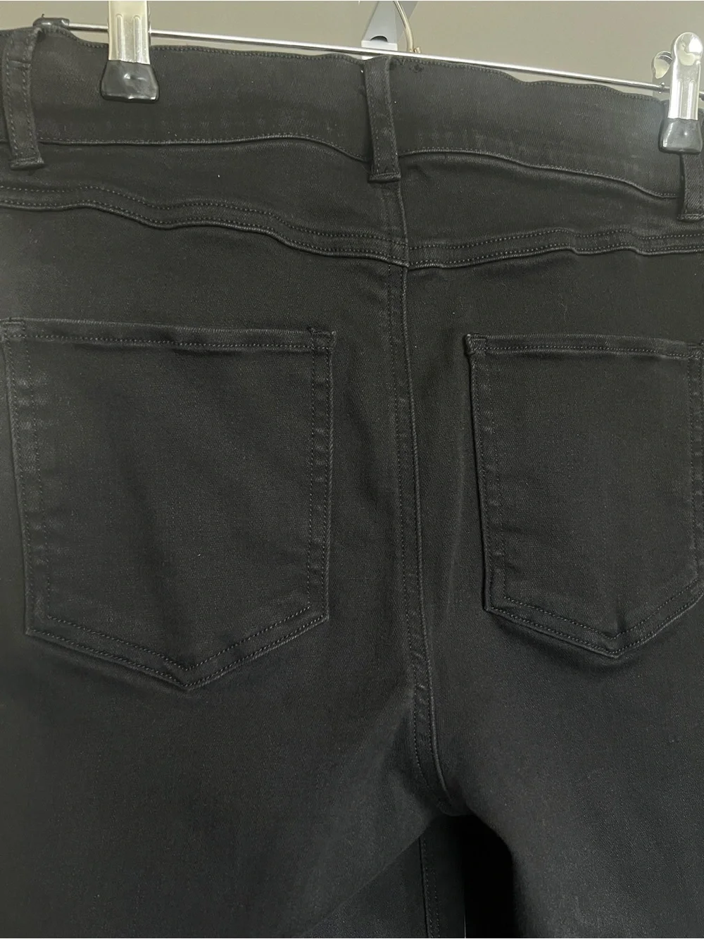 Spanx EveryWear Pull On Kick Flare Jeans Cropped Smooth Tummy High Rise Blk M - Picture 6 of 12
